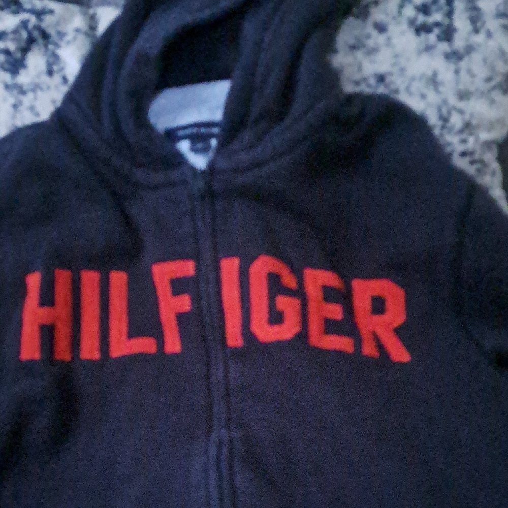 Tommy Hilfiger  Hoodie - Blue with Red Lettering